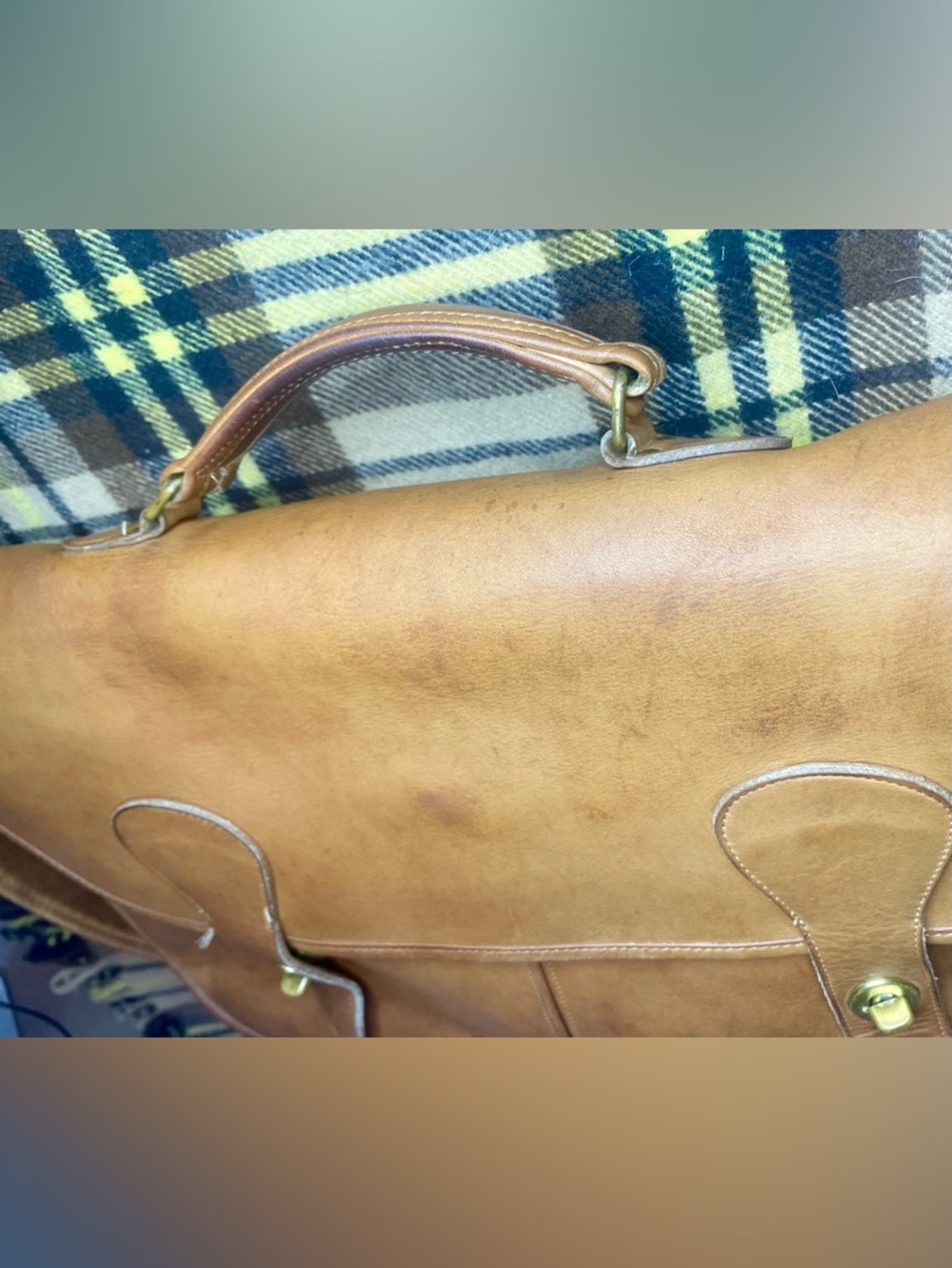 Vintage 1970s Coach Musette Messenger Bag Briefcase in Tan Saddle - Picture 5 of 13
